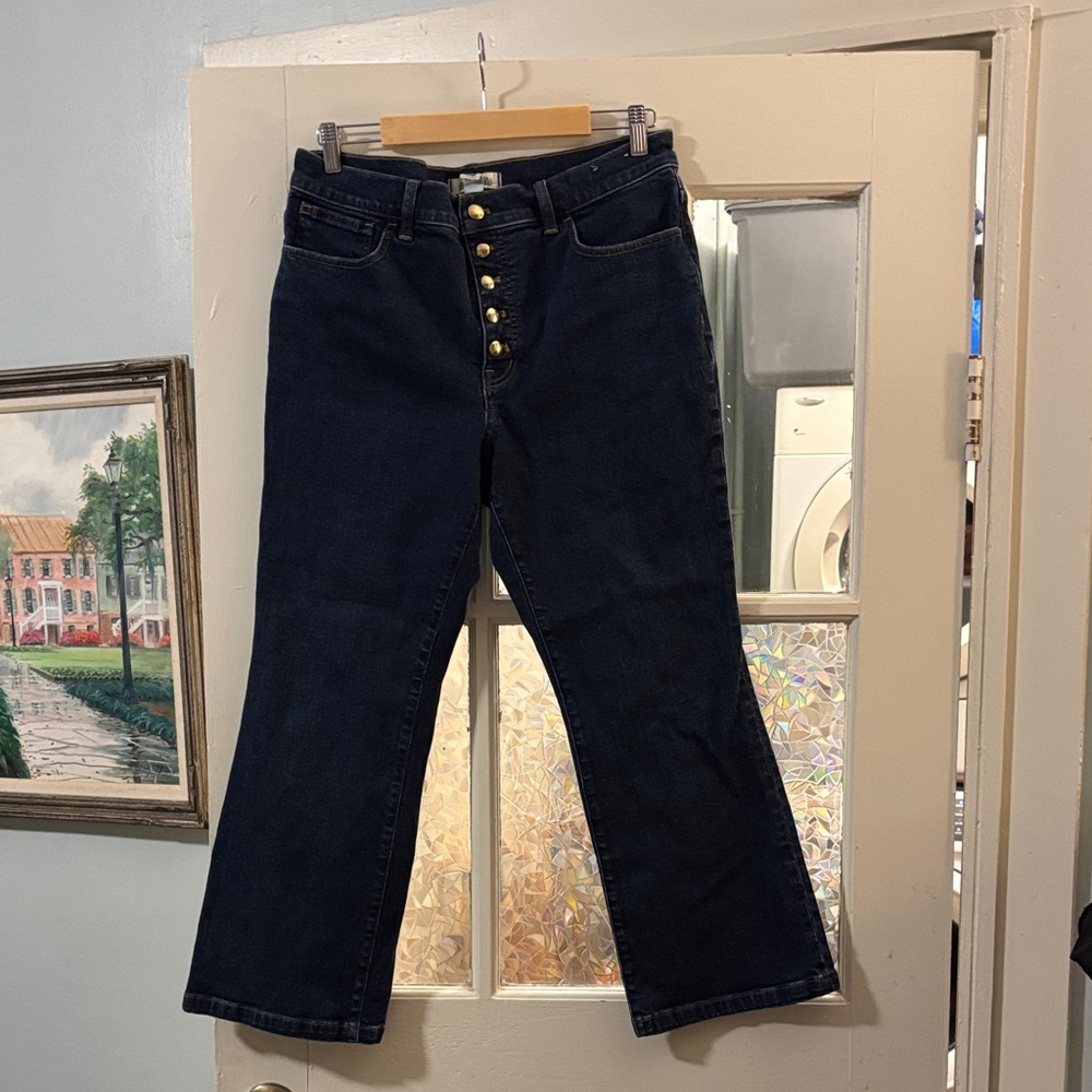 Women's Dark Wash Button-Fly Jeans